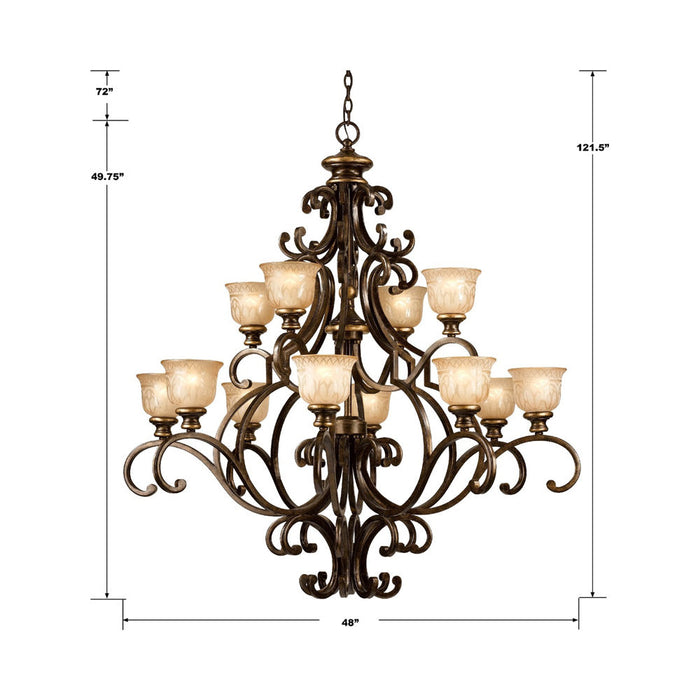 Norwalk Chandelier - line drawing.