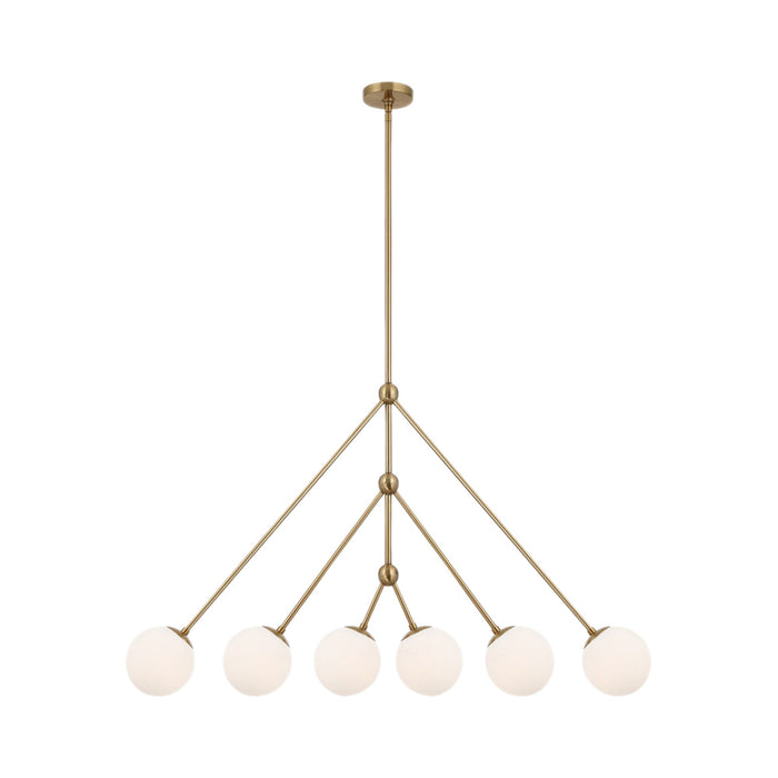 Omni Chandelier in Aged Brass.