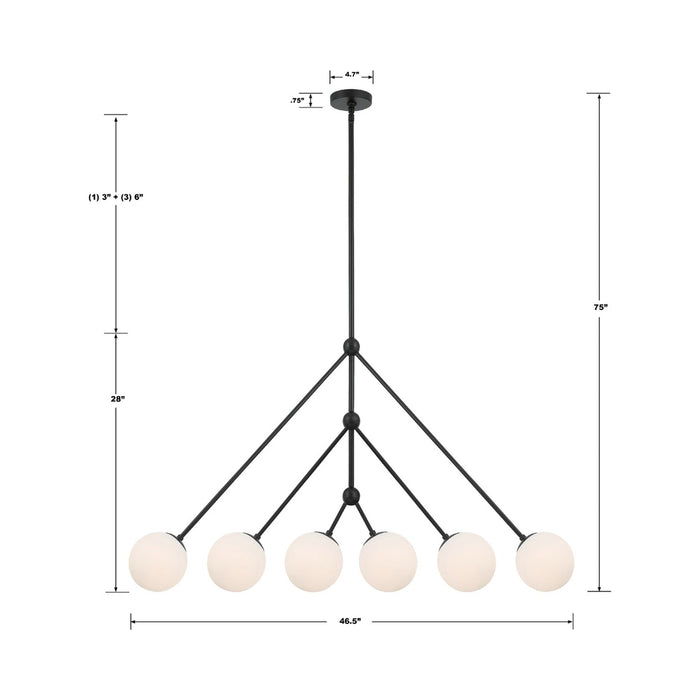 Omni Chandelier - line drawing.