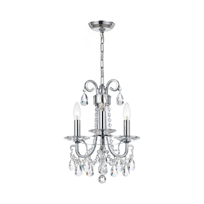 Othello Crystal Chandelier in Polished Chrome (3-Light).