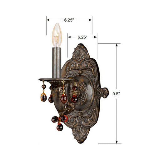 Paris Market Murano Wall Light - line drawing.