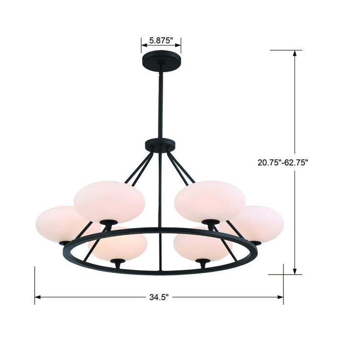 Parker Chandelier - line drawing.