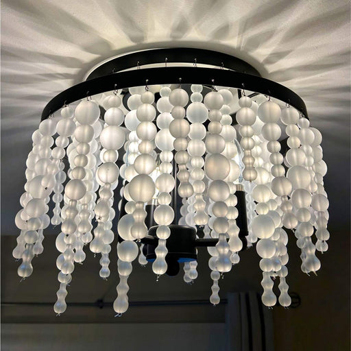 Poppy Semi Flush Mount Ceiling Light in Detail.