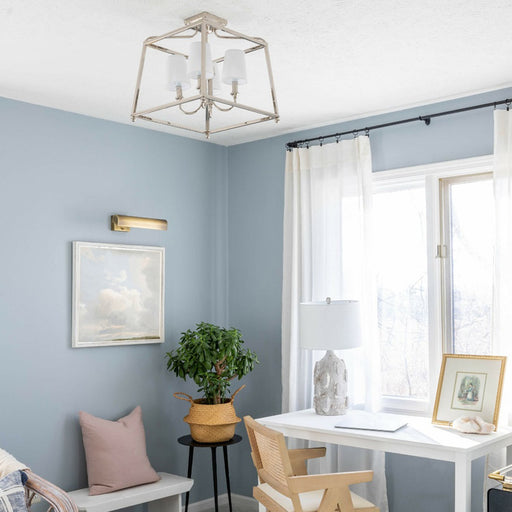 Sylvan Semi Flush Mount Ceiling Light in living room.