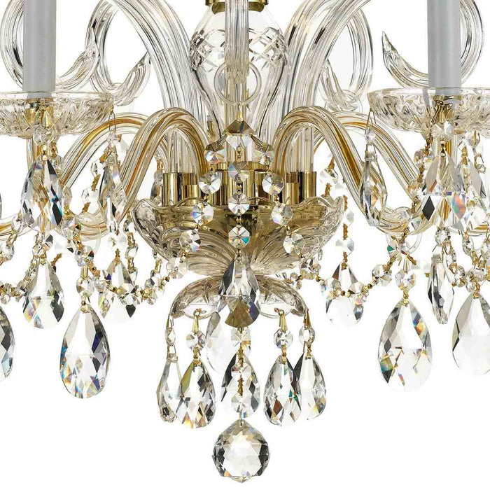 Traditional Crystal Chandelier in Detail.