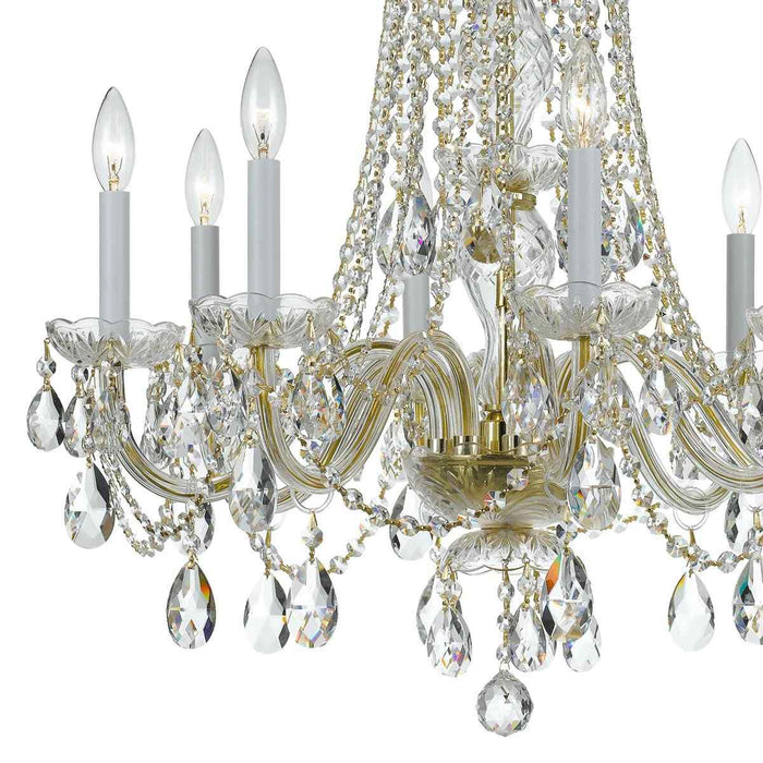 Traditional Crystal Chandelier in Detail.