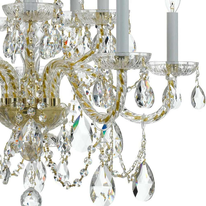 Traditional Crystal Chandelier in Detail.