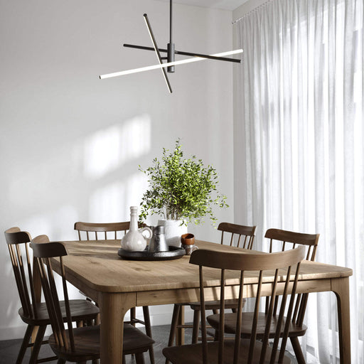 Asterisk LED Pendant Light in dining room.
