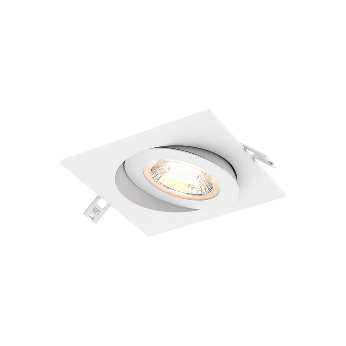 Pivot LED Gimble Recessed Light in White (2-Inch Square).