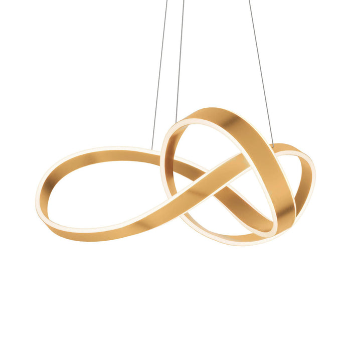 Twirl LED Pendant Light in Gold.