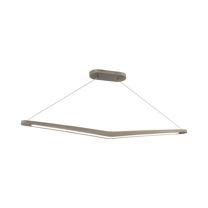 Alleron LED Linear Pendant Light in Brushed Nickel.