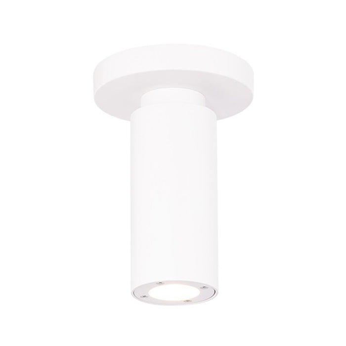 Caliber Outdoor LED Flush Mount Ceiling Light in White.