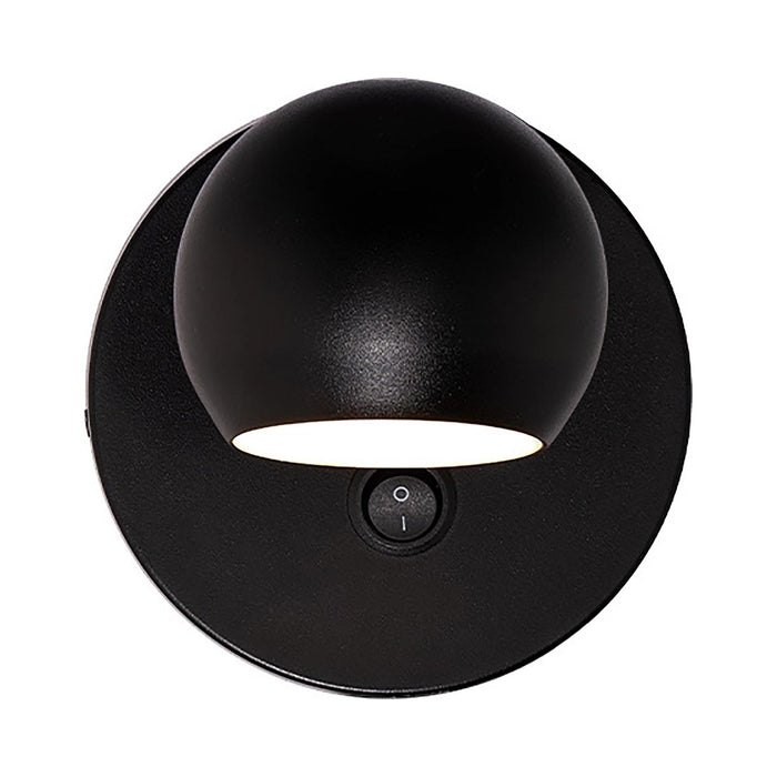 Duplex LED Bed Wall Light in Black (1-Light).