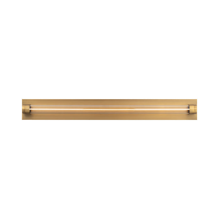 Jedi LED Vanity Wall Light in Aged Brass (27-Inch).