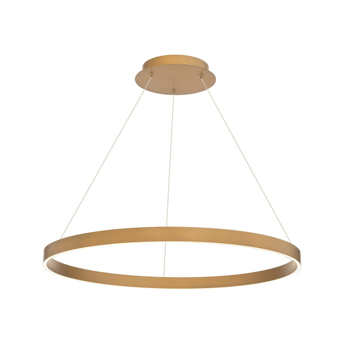 Sirius LED Pendant Light in Aged Brass (30.38-Inch).