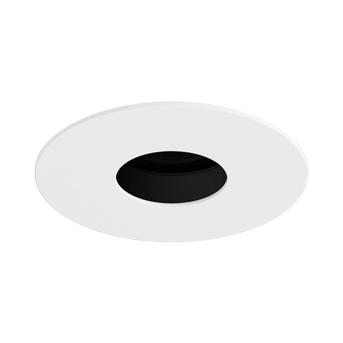 Pex™ 3" Round Adjustable Pinhole in Black with White Trim.