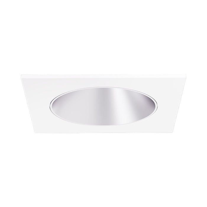 Pex™ 4" Square Deep Reflector in Haze with White Trim.