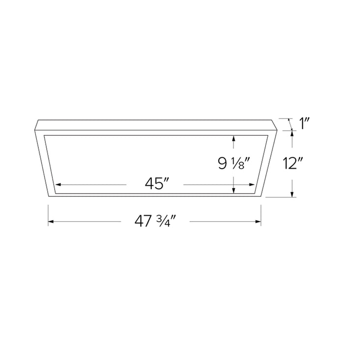 Sky Panels XL with 5-CCT Switch LED Ceiling Light - line drawing.