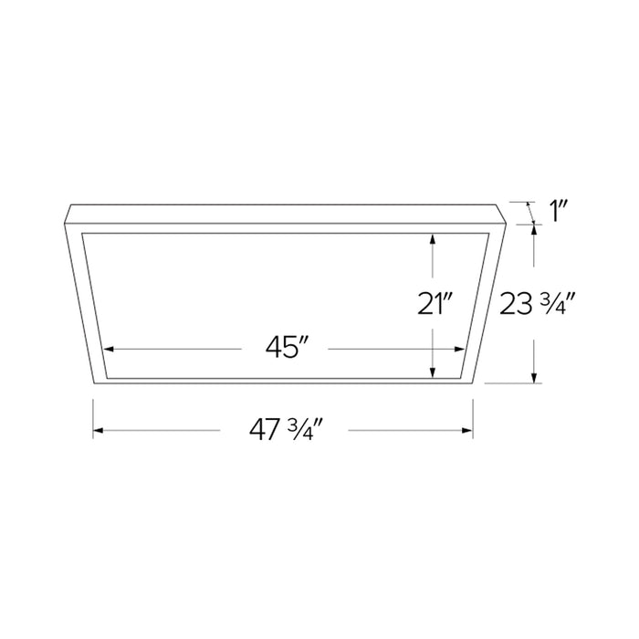 Sky Panels XL with 5-CCT Switch LED Ceiling Light - line drawing.