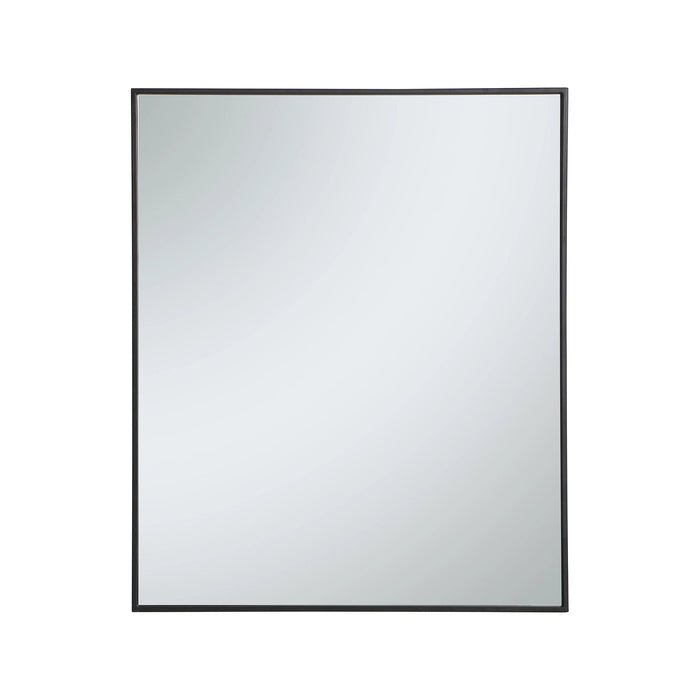 Elegant Rectangle Framed Mirror in Black (36-Inch).