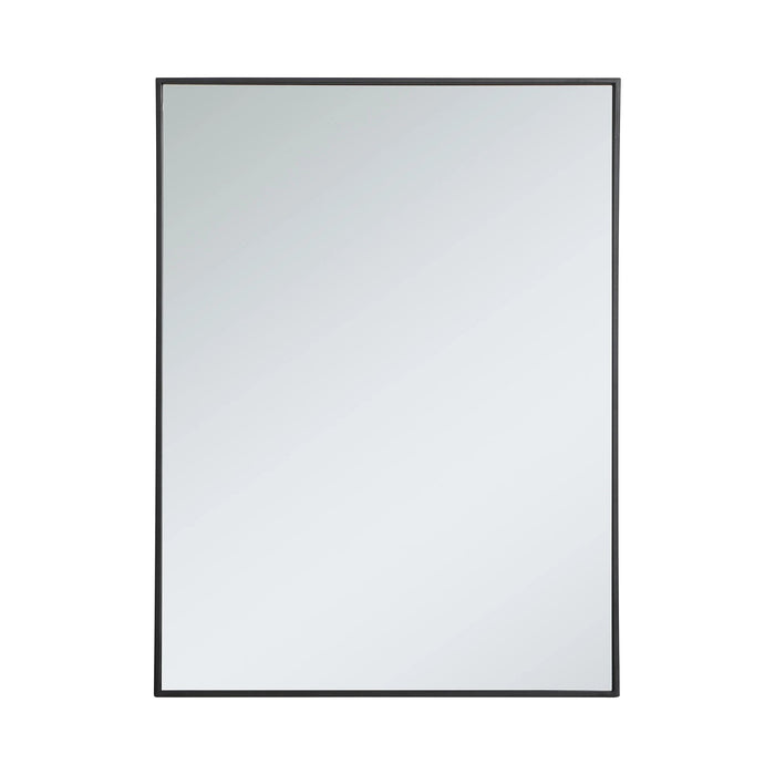 Elegant Rectangle Framed Mirror in Black (40-Inch).