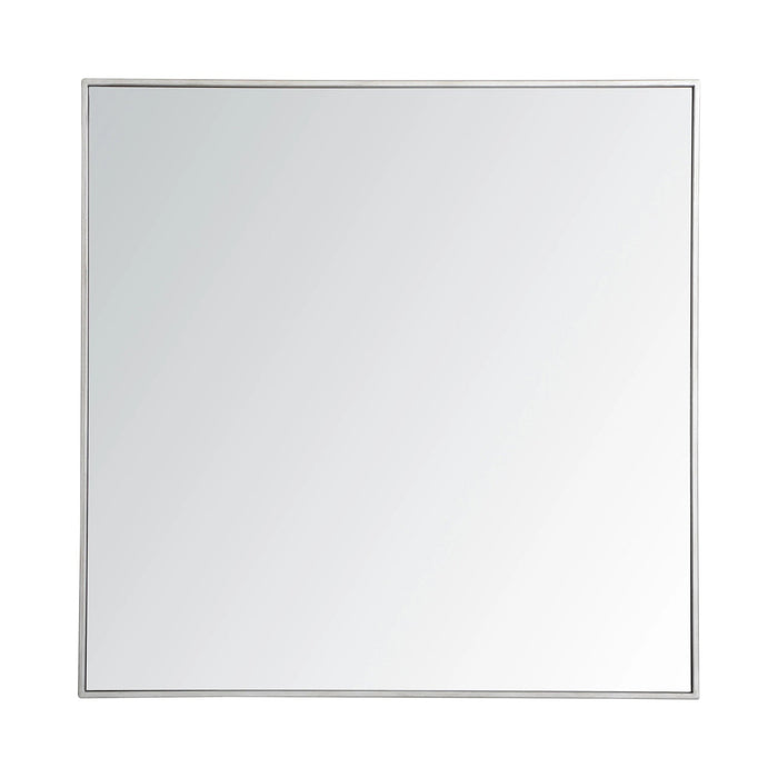 Elegant Square Framed Mirror in Silver