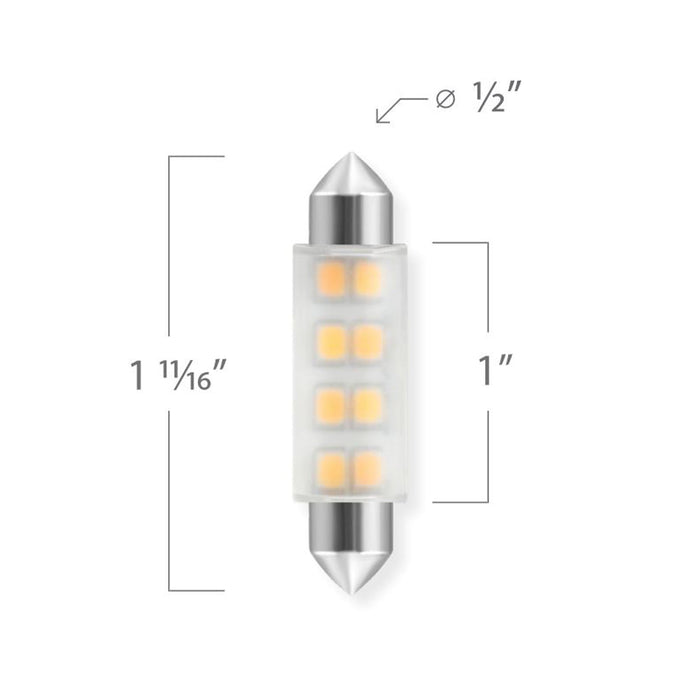 Emeryallen Festoon 12V Mini LED Bulb - line drawing.