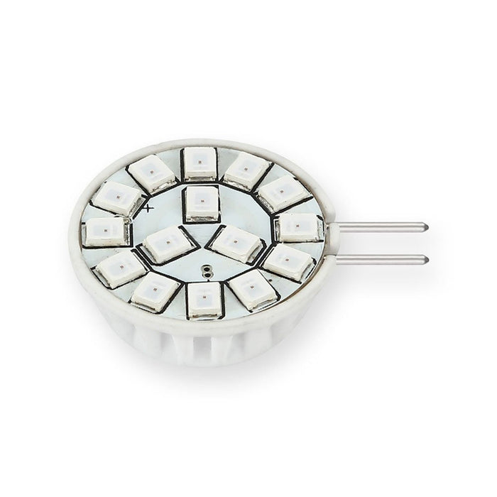 Emeryallen G4 Bi Pin Base 12V Wafer Amber Mini LED Bulb in Detail.