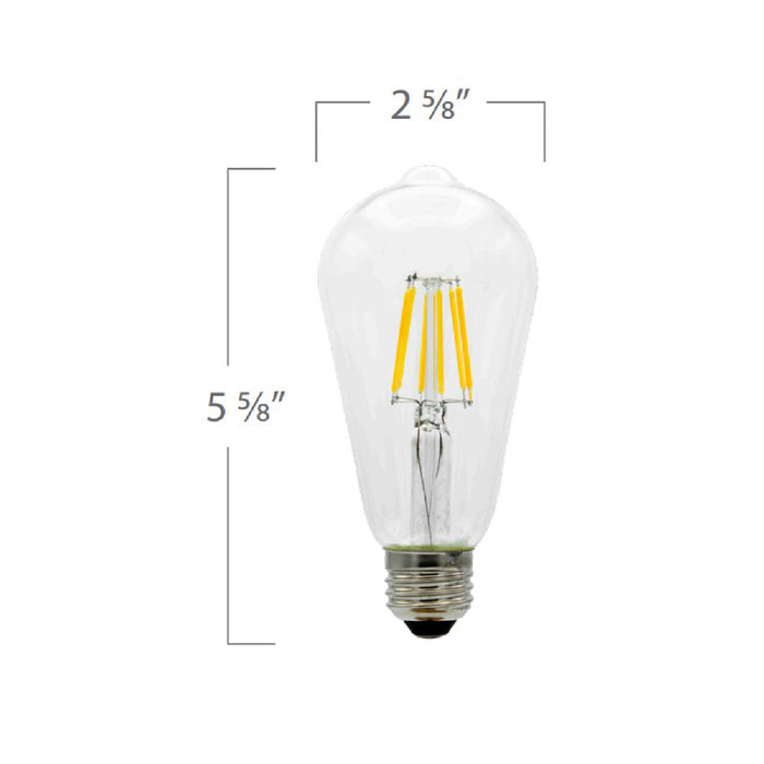 Emeryallen S21 Bistro Light 12V LED Bulb - line drawing.