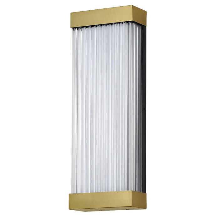 Acropolis Outdoor LED Wall Light in Natural Aged Brass (22-Inch).