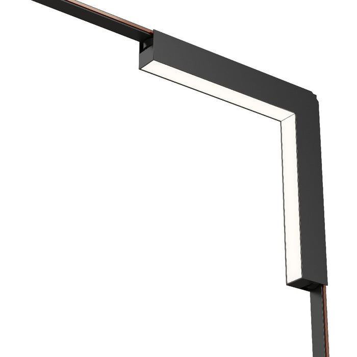 Continuum LED Wall to Ceiling Corner Track Light in Detail.