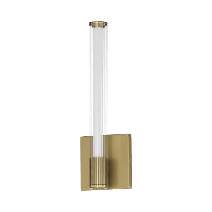 Cortex LED Wall Light in Natural Aged Brass.