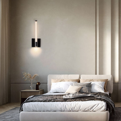 Cortex LED Wall Light in bedroom.