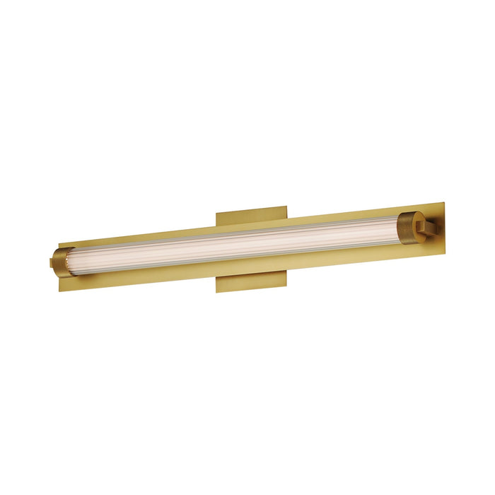 Doric LED Wall Light in Natural Aged Brass (25.5-Inch).