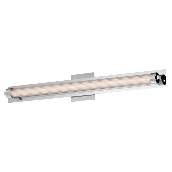 Doric LED Wall Light in Polished Chrome (30-Inch).