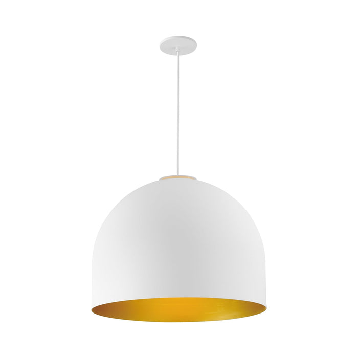 Foster Pendant Light in White/Gold (Large).