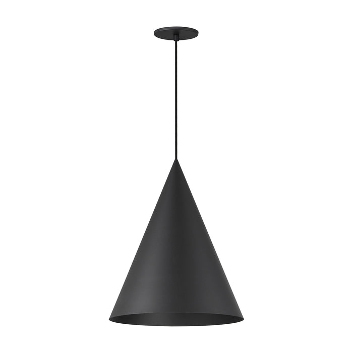 Pitch LED Pendant Light in Black (16.5-Inch).