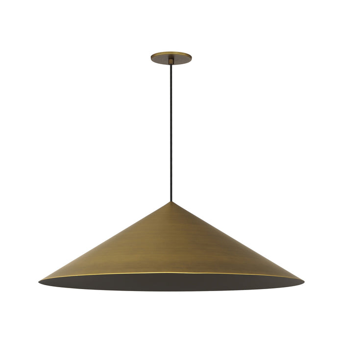 Pitch LED Pendant Light in Antique Brass (9-Inch).