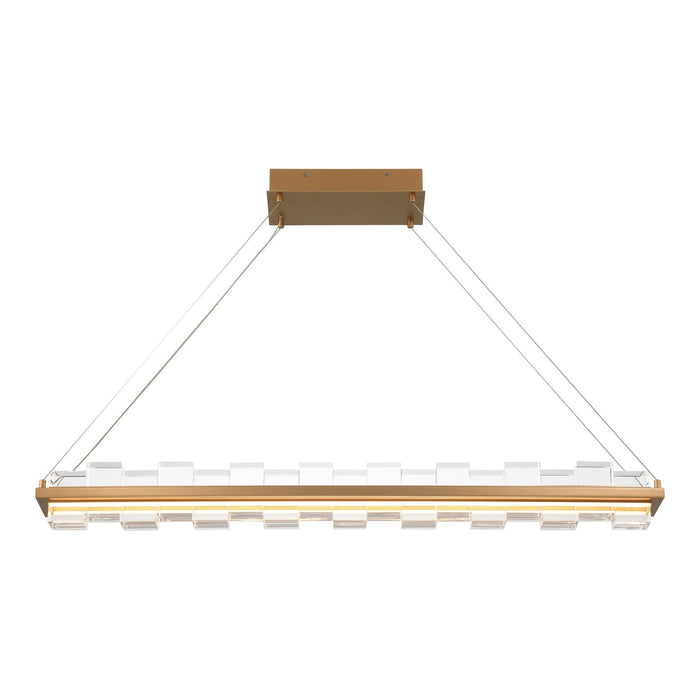 Bruco LED Linear Pendant Light in Gold (Large).