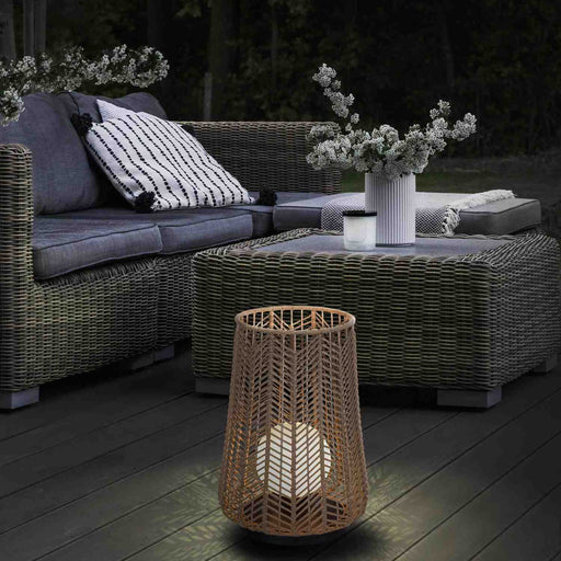 Elice Outdoor Table Lamp in Living Room.