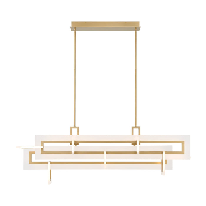 Inizio LED Linear Pendant Light in Gold (Large).