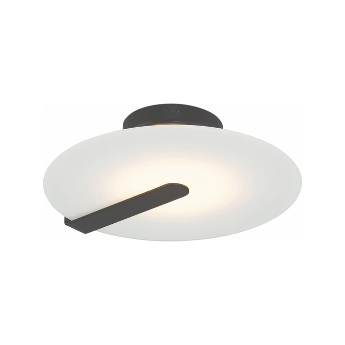 Nuvola LED Flush Mount Ceiling Light in Black/White (Small).