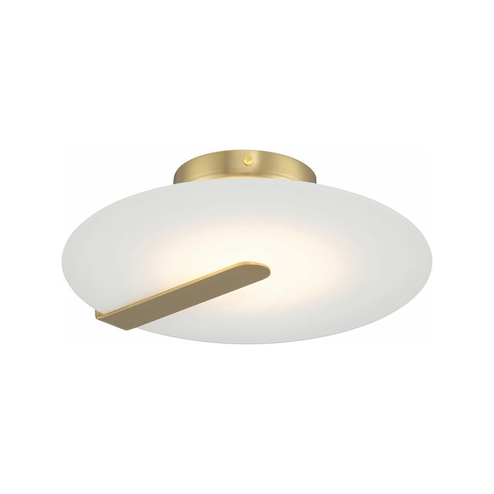 Nuvola LED Flush Mount Ceiling Light in Gold/White (Small).