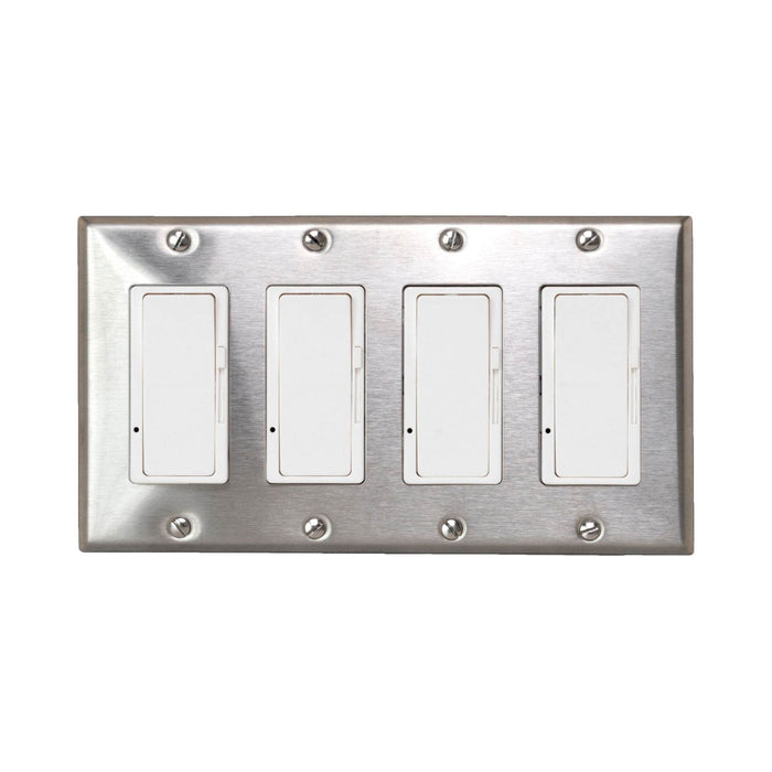 Single Paddle Switch in Stainless Steel (4-Slide).