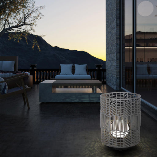 Wallis Outdoor Table Lamp in Outside Area.