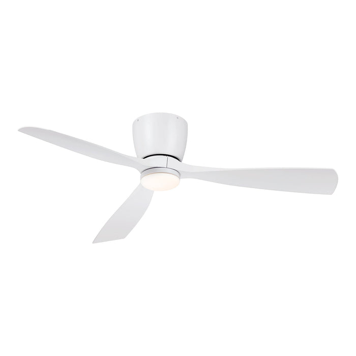 Klinch Outdoor LED Ceiling Fan in Matte White (52-Inch).