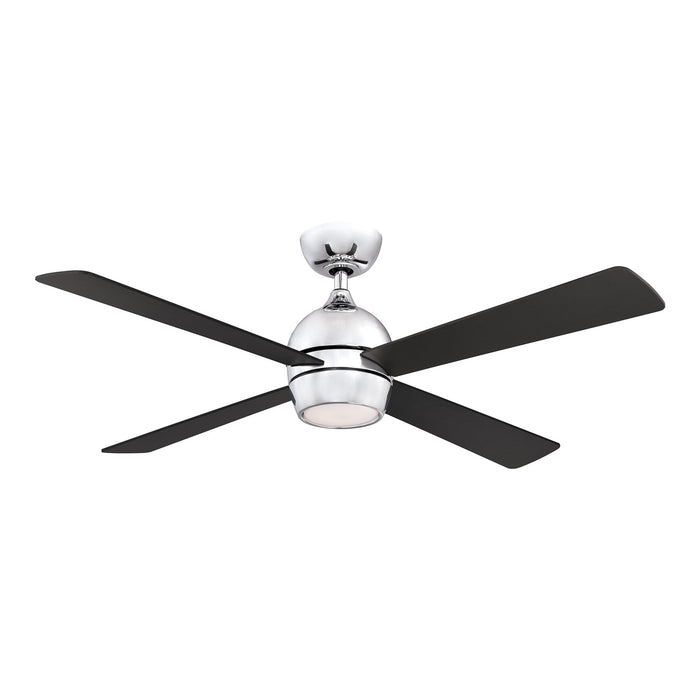 Kwad Indoor LED Ceiling Fan in Chrome (52-Inch).