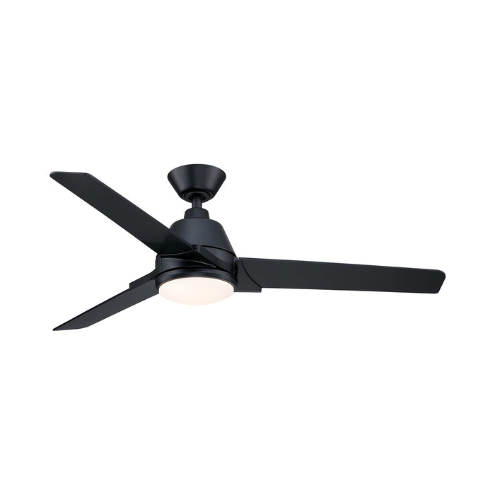 Pyramid Outdoor LED Ceiling Fan in Black.