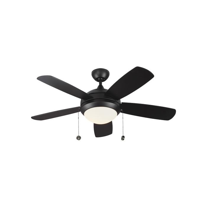 Discus Classic LED Ceiling Fan in Matte Black (44-Inch).