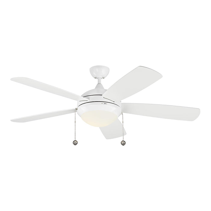 Discus Classic LED Ceiling Fan in White (52-Inch).